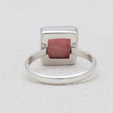 Rhodochrosite Silver Rings