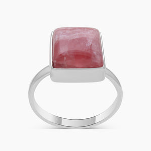 Rhodochrosite Silver Rings