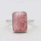 Rhodochrosite Silver Rings