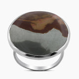 Polychrome Jasper Silver Rings