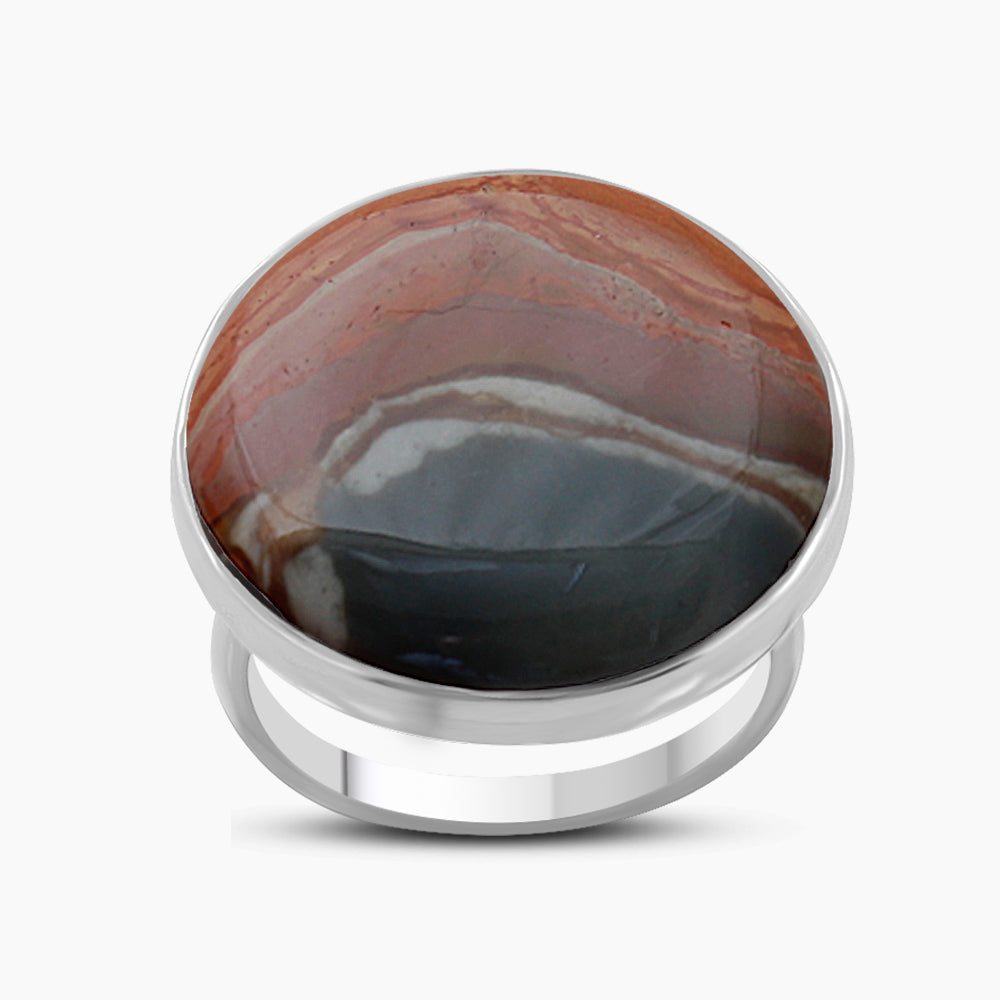 Polychrome Jasper Silver Rings