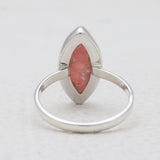 Marquise Cut Rhodochrosite Silver Rings