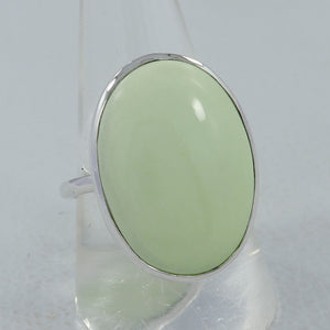 925 Silver Lemon Chrysoprase Ring