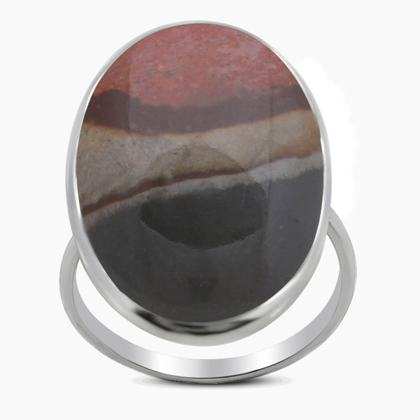 Polychrome Jasper Silver Rings