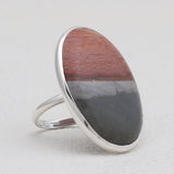 Polychrome Jasper Silver Rings