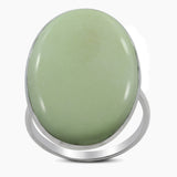 Lemon Chrysoprase Silver Rings