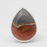 925 Silver Polychrome Jasper Rings