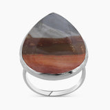 925 Silver Polychrome Jasper Rings