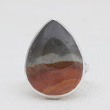925 Silver Polychrome Jasper Rings