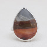 925 Silver Polychrome Jasper Rings