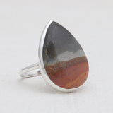 925 Silver Polychrome Jasper Rings