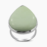 Lemon Chrysoprase Silver Rings