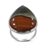 Polychrome Jasper Gemstone Sterling Silver Ring