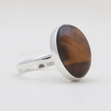 Tiger Eye Silver Rings