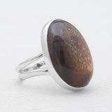 925 Sterling Silver Black Sunstone Rings