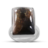 Black Sun Stone Silver Rings