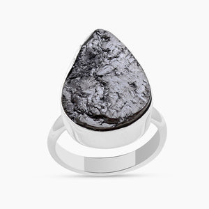 Natural Shungite Silver Rings
