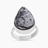Natural Shungite Silver Rings