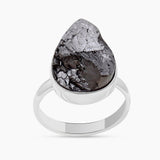 Natural Shungite Silver Rings