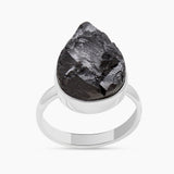 Natural Shungite Silver Rings