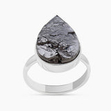 Natural Shungite Silver Rings