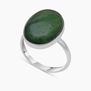 925 Sterling Silver Nephrite Jade Rings