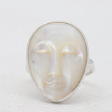 Mother Of Pearl Silver Rings