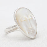 Mother Of Pearl Silver Rings