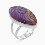 925 Sterling Silver Carving Ametrine Rings
