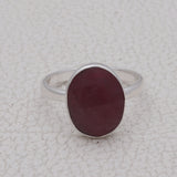 Ruby Silver Rings