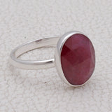 Ruby Silver Rings