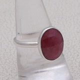 Ruby Silver Rings