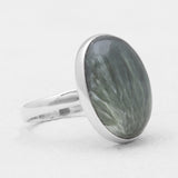Seraphinite Silver Rings