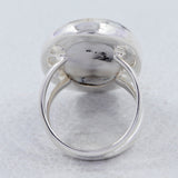 Dendritic Opal Dual Band Silver ring