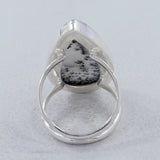 Dendritic Opal Dual Band Silver ring