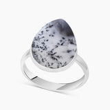 925 Silver Dendritic Opal Rings