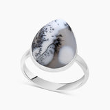 925 Silver Dendritic Opal Rings