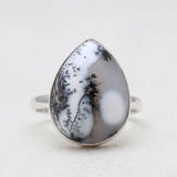 925 Silver Dendritic Opal Rings