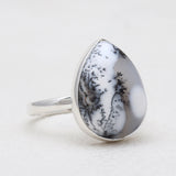 925 Silver Dendritic Opal Rings