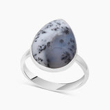 925 Silver Dendritic Opal Rings