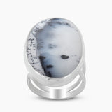 925 Silver Dendritic Opal Rings