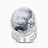 925 Silver Dendritic Opal Rings