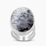 925 Silver Dendritic Opal Rings