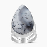 925 Silver Dendritic Opal Rings