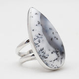925 Silver Dendritic Opal Rings