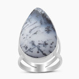 925 Silver Dendritic Opal Rings