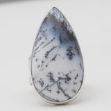 925 Silver Dendritic Opal Rings