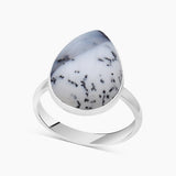 925 Silver Dendritic Opal Rings