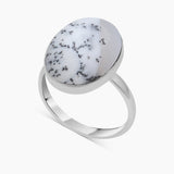 925 Silver Dendritic Opal Rings