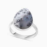 925 Silver Dendritic Opal Rings